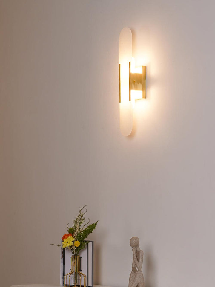 Oblong Alabaster Wall Sconce