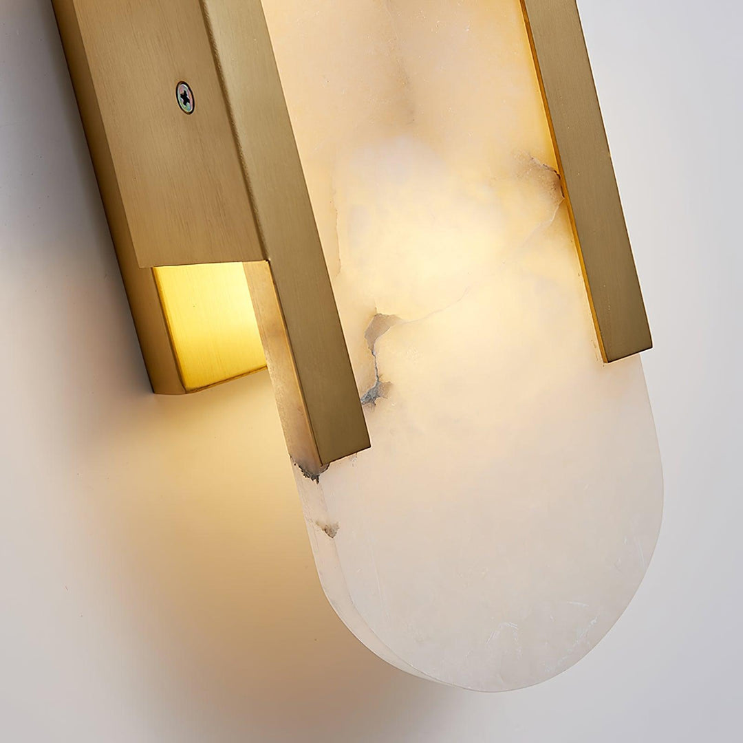 Oblong Alabaster Wall Sconce