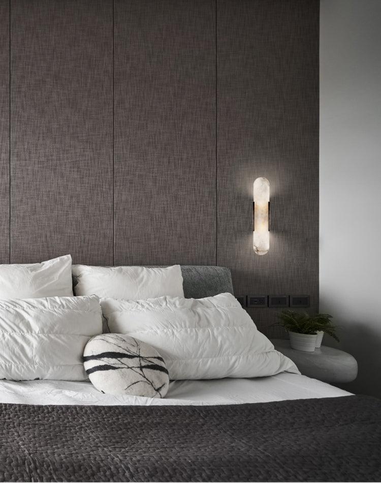 Oblong Alabaster Wall Sconce