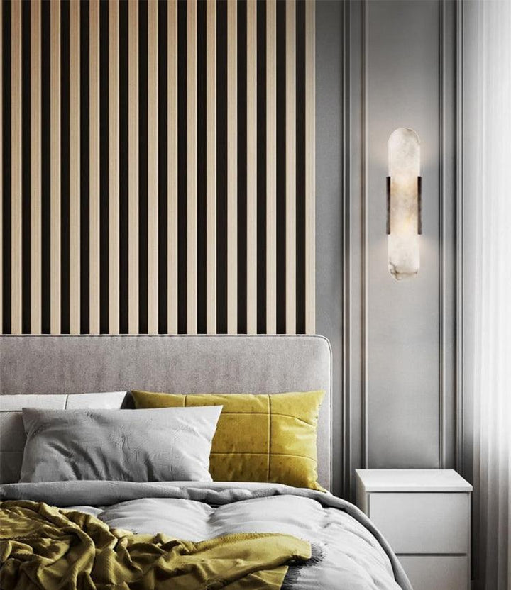 Oblong Alabaster Wall Sconce