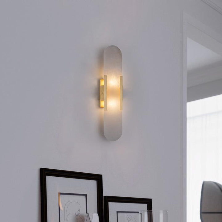 Oblong Alabaster Wall Sconce