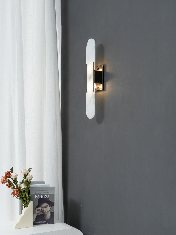 Oblong Alabaster Wall Sconce