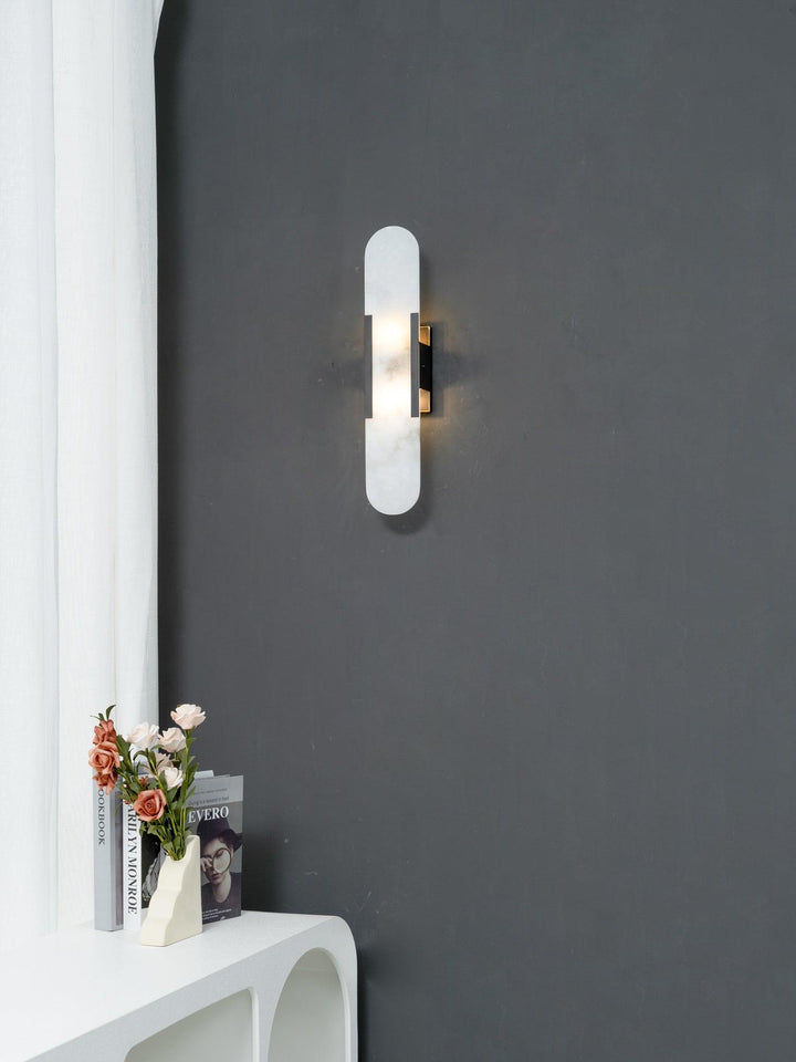 Oblong Alabaster Wall Sconce