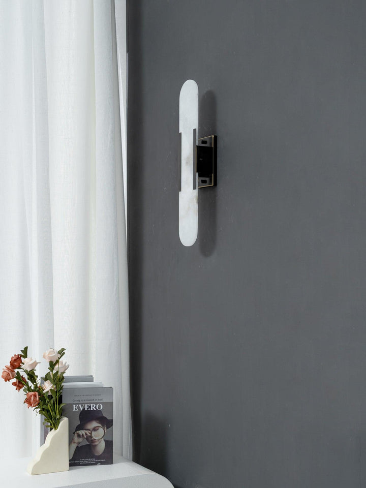 Oblong Alabaster Wall Sconce