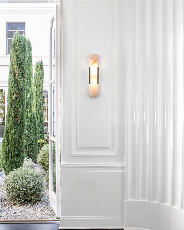 Oblong Alabaster Wall Sconce