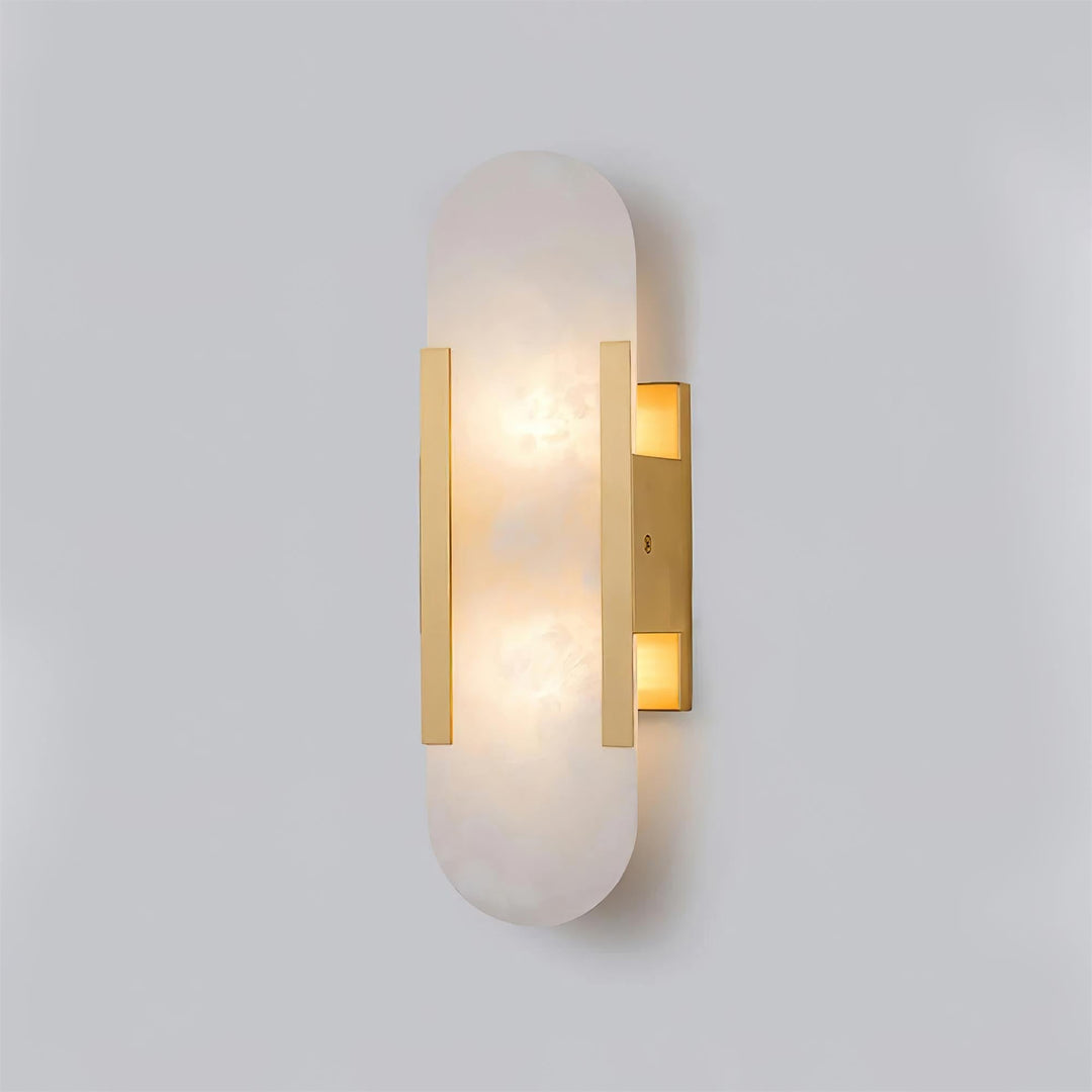Oblong Alabaster Wall Sconce