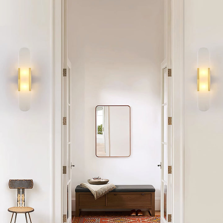 Oblong Alabaster Wall Sconce