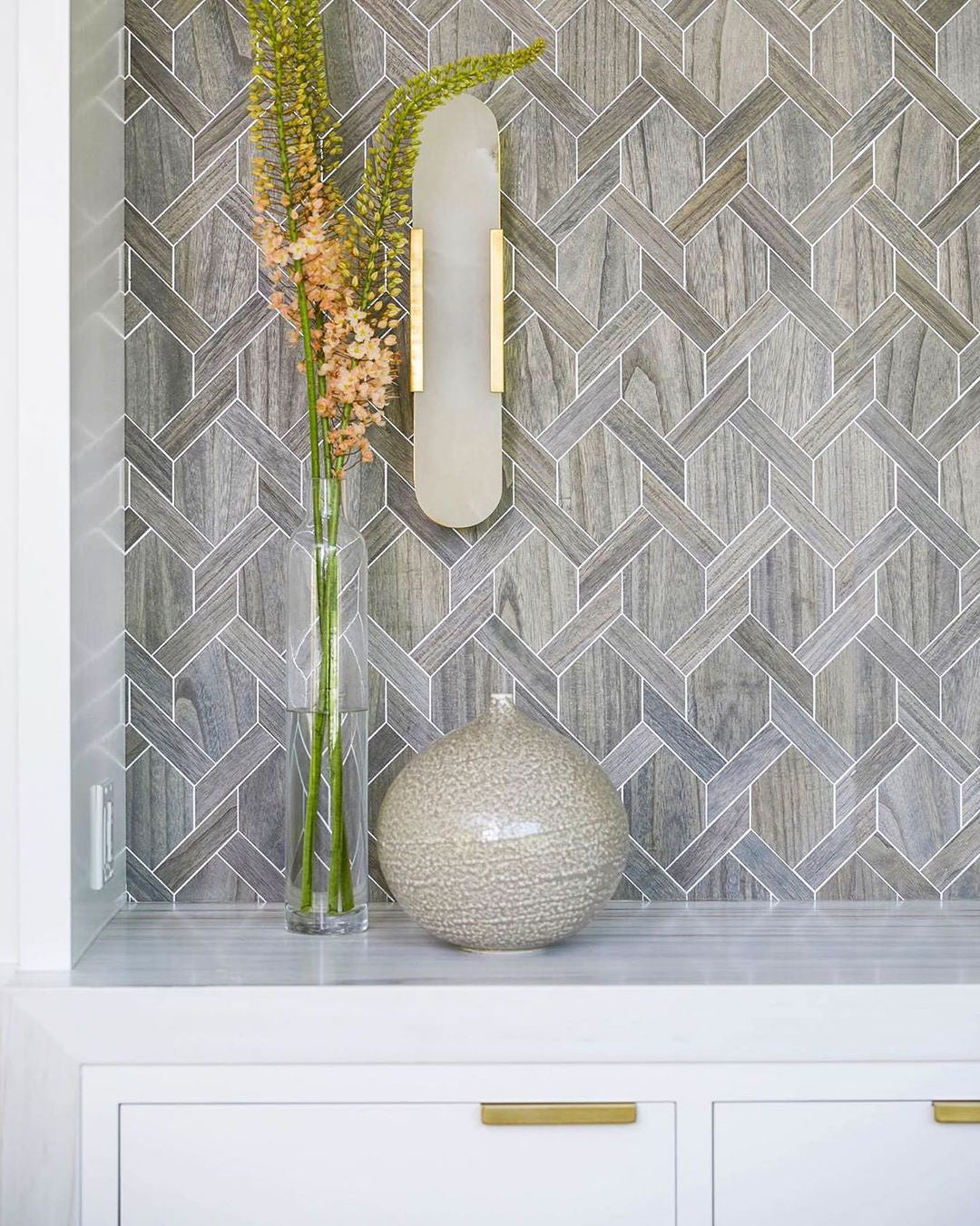 Oblong Alabaster Wall Sconce