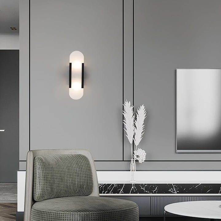 Oblong Alabaster Wall Sconce