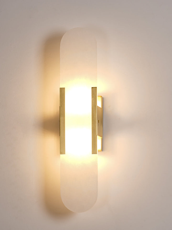 Oblong Alabaster Wall Sconce