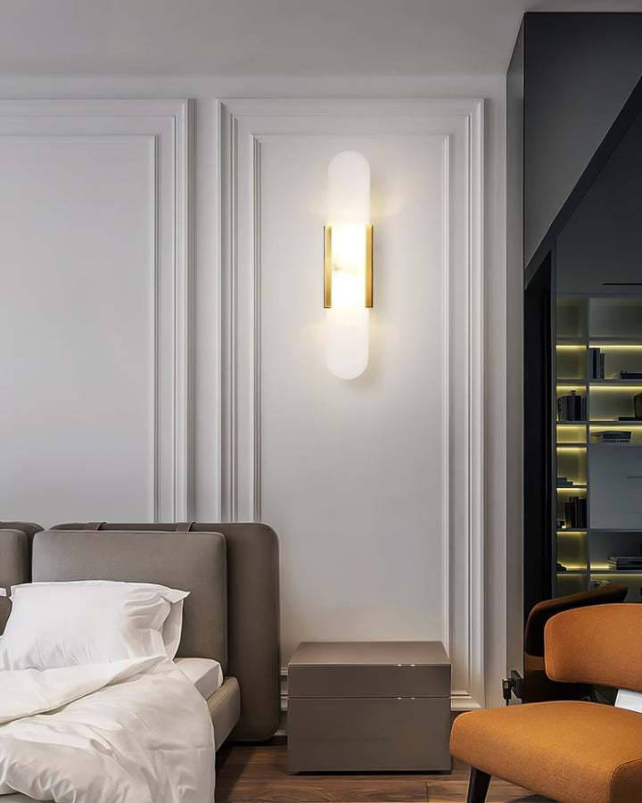 Oblong Alabaster Wall Sconce