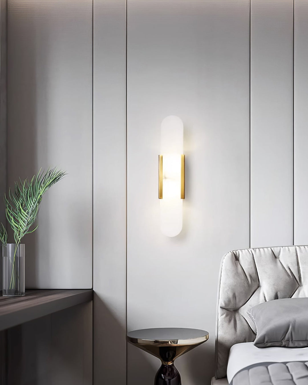 Oblong Alabaster Wall Sconce