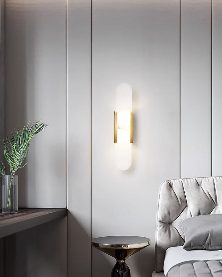 Oblong Alabaster Wall Sconce