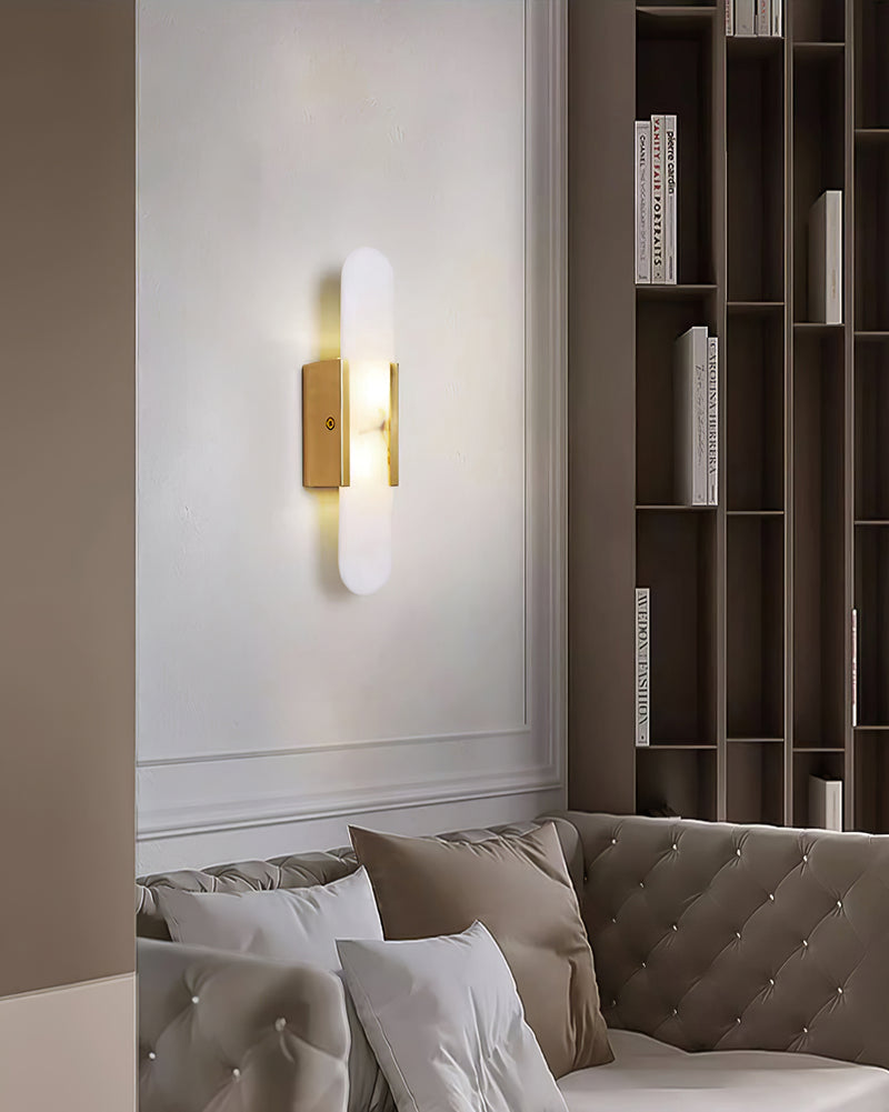 Oblong Alabaster Wall Sconce