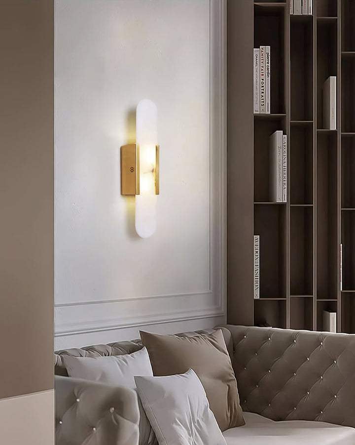 Oblong Alabaster Wall Sconce