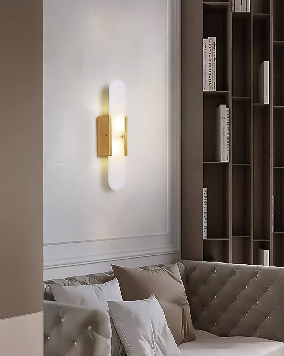 Oblong Alabaster Wall Sconce