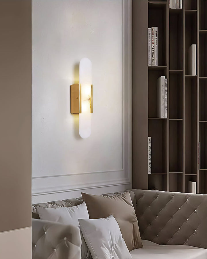 Oblong Alabaster Wall Sconce