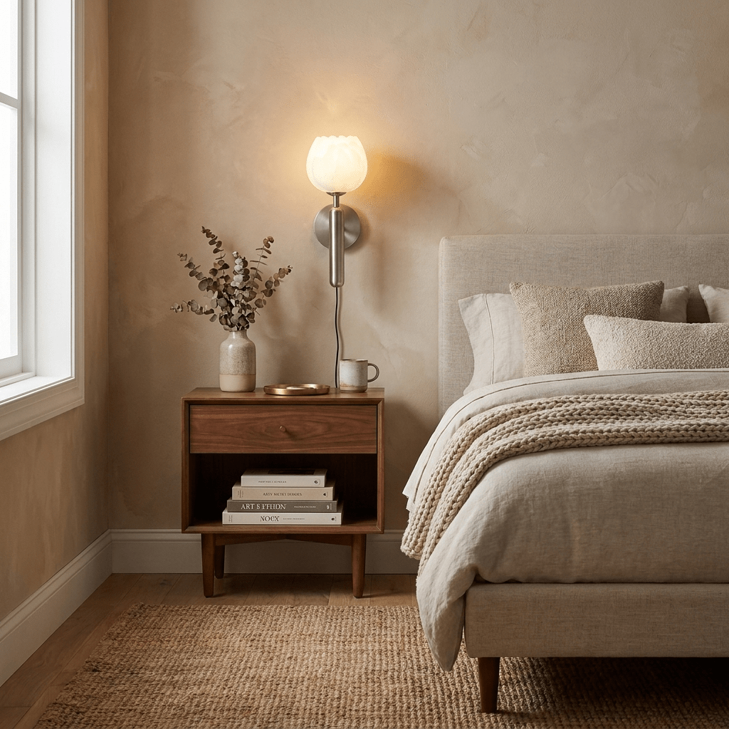 Mian Alabaster Plug-in Wall Lamp