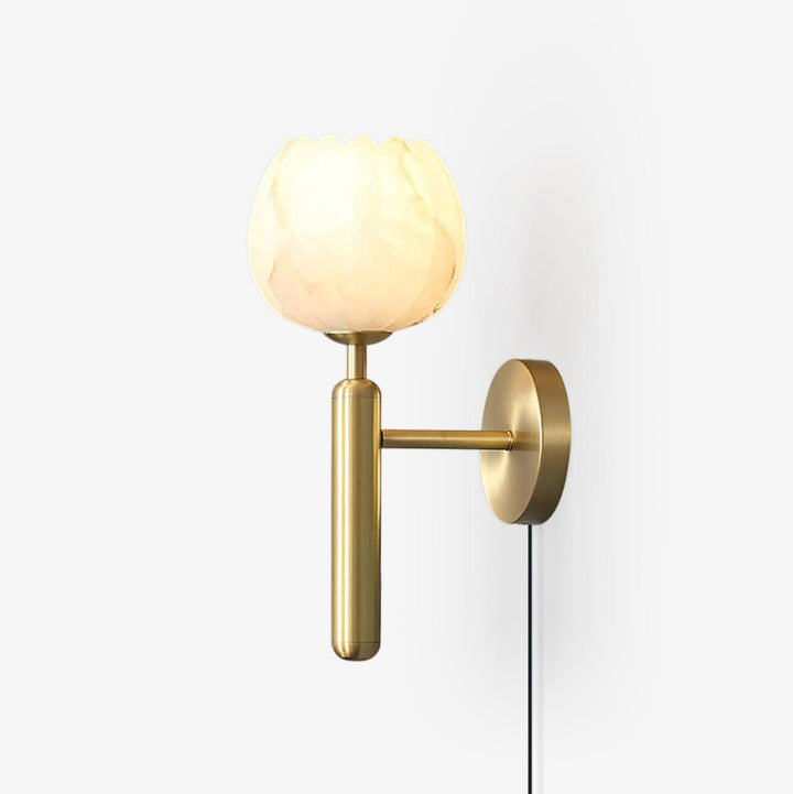 Mian Alabaster Plug-in Wall Lamp