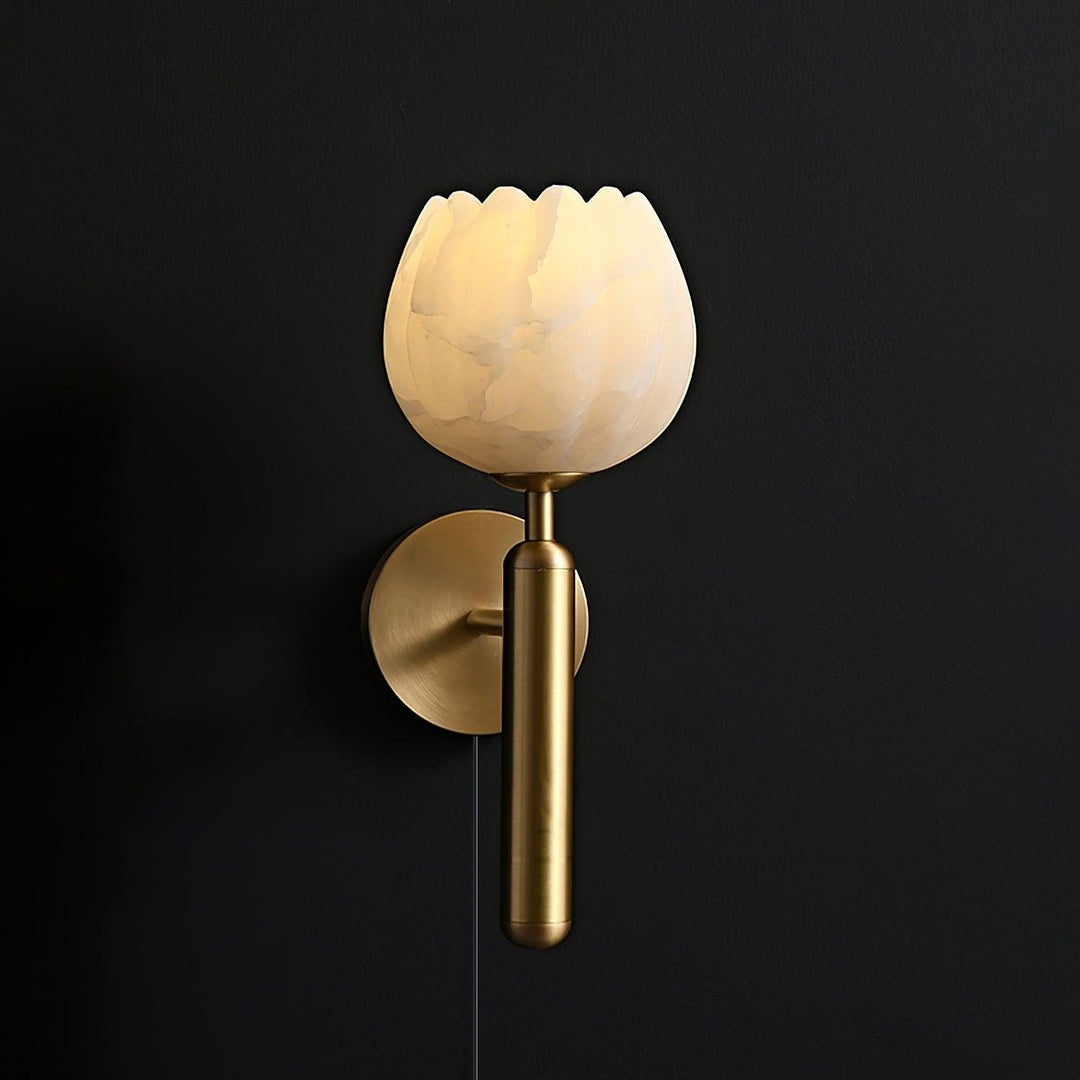 Mian Alabaster Plug-in Wall Lamp