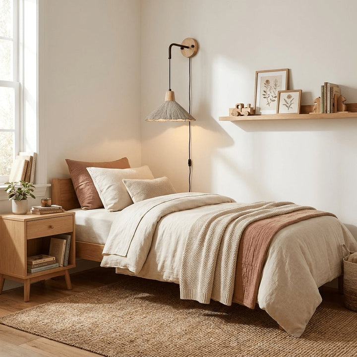 Microcement Plug-in Wall Lamp