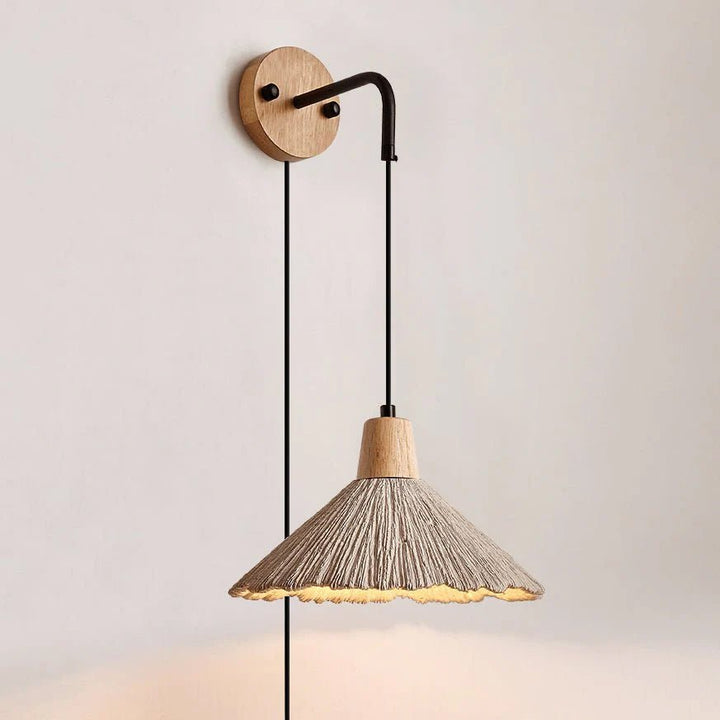 Microcement Plug-in Wall Lamp