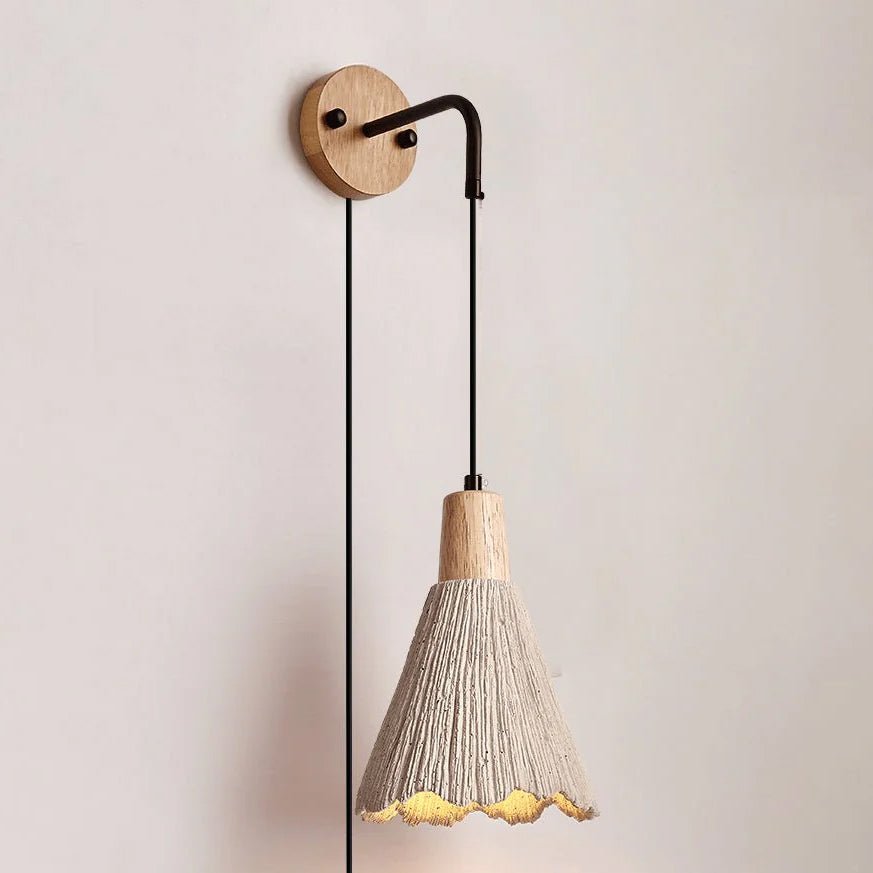 Microcement Plug-in Wall Lamp