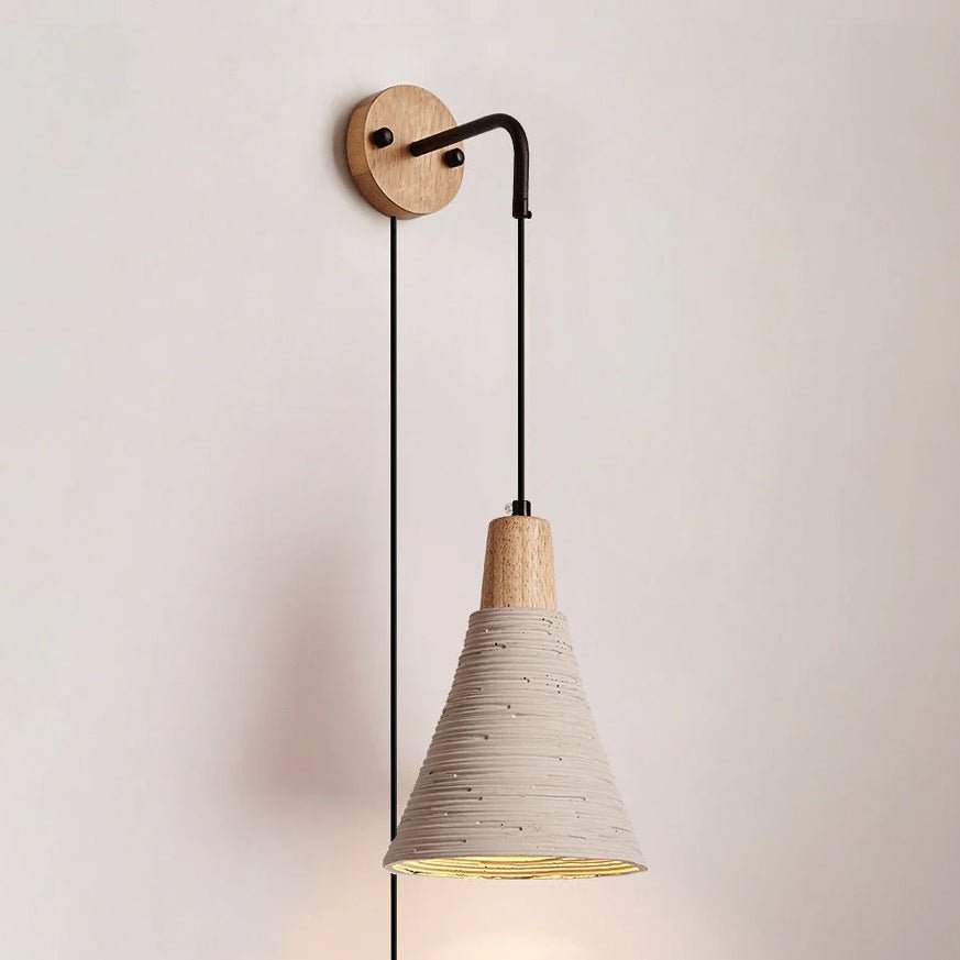 Microcement Plug-in Wall Lamp