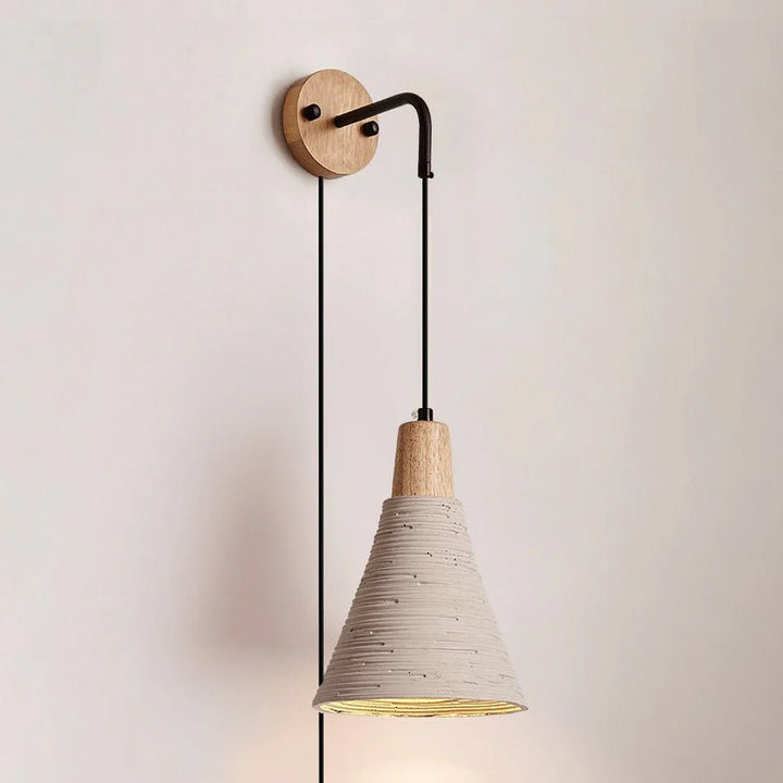 Microcement Plug-in Wall Lamp