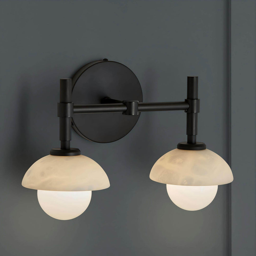 Milo Alabaster Double Wall Light