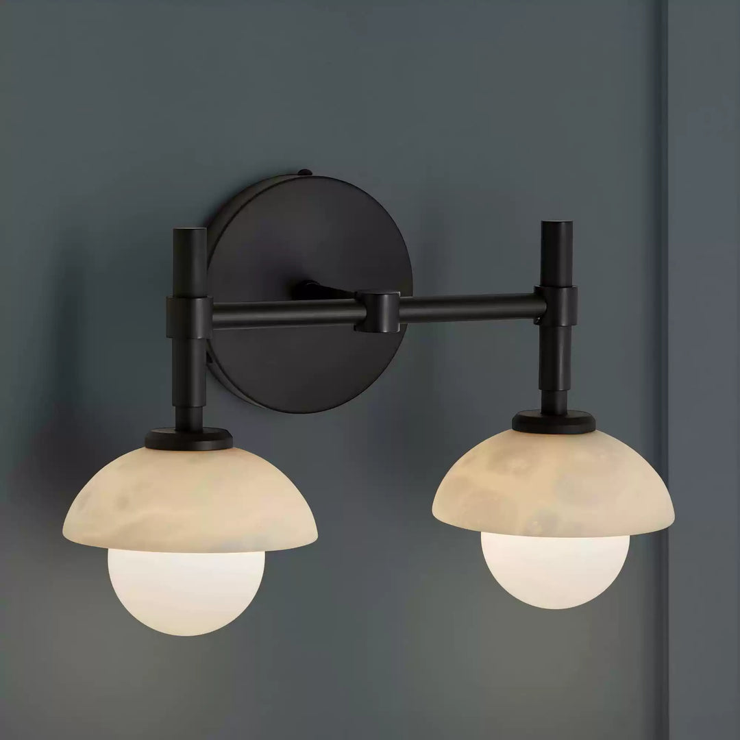 Milo Alabaster Double Wall Light