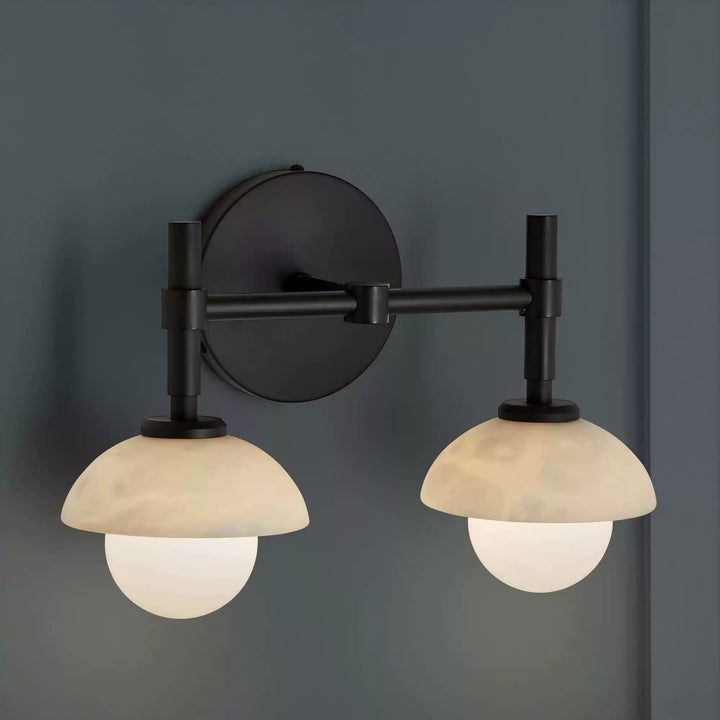 Milo Alabaster Double Wall Light