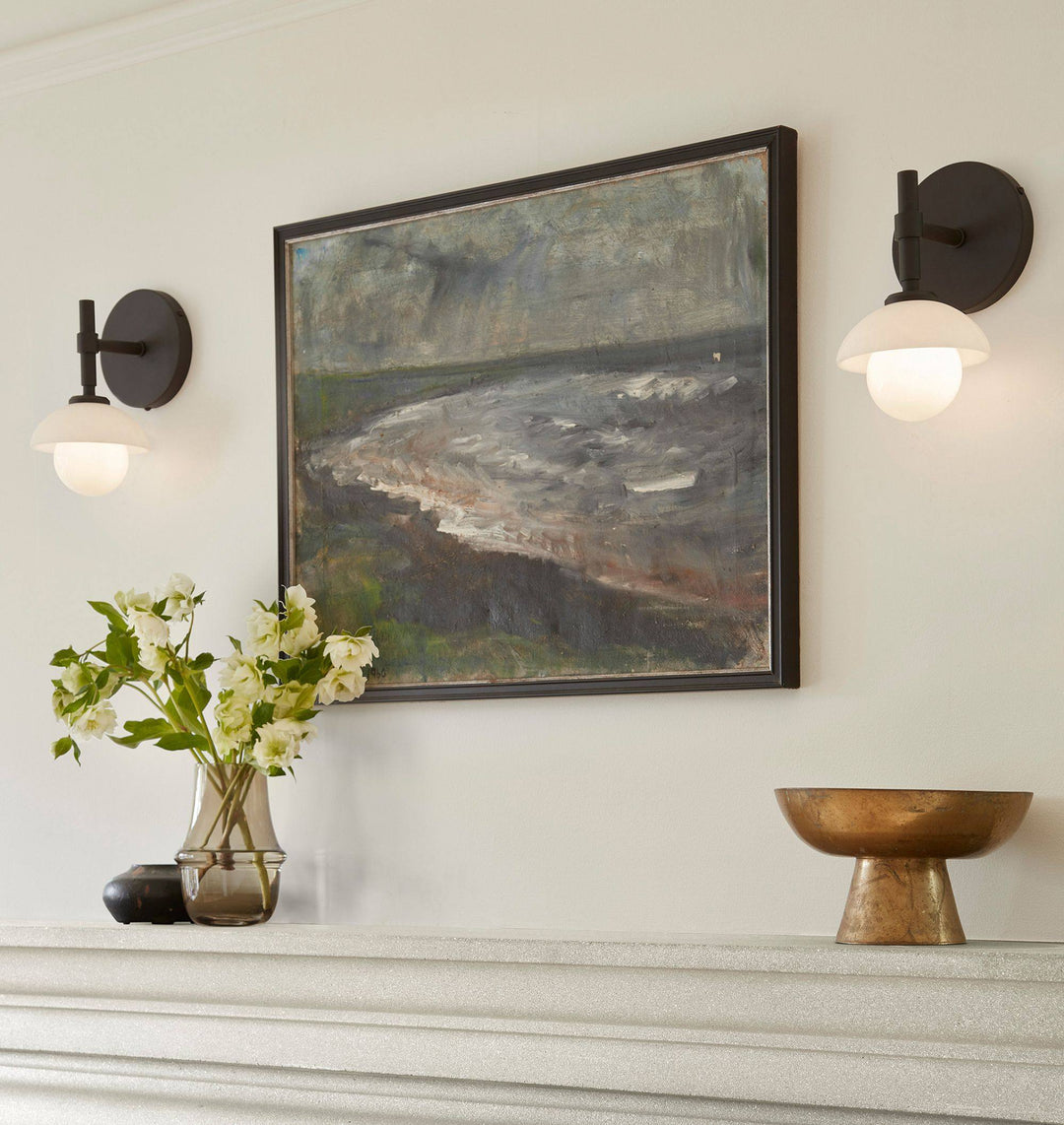 Milo Alabaster Double Wall Light