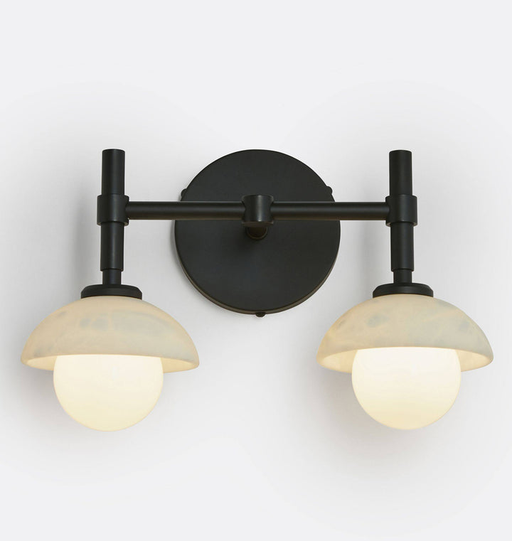 Milo Alabaster Double Wall Light