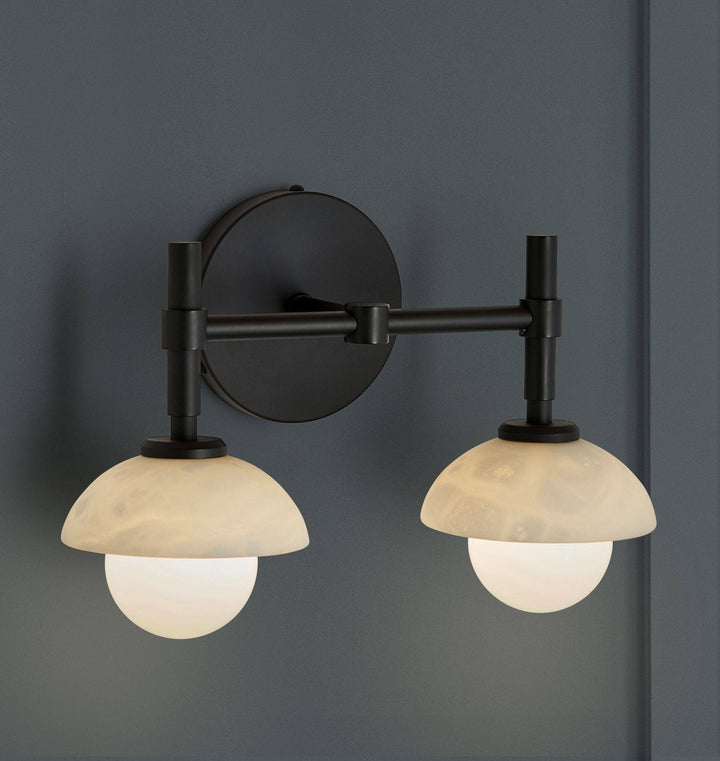 Milo Alabaster Double Wall Light