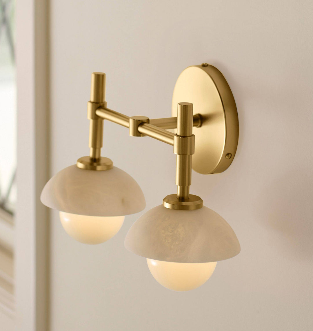 Milo Alabaster Double Wall Light