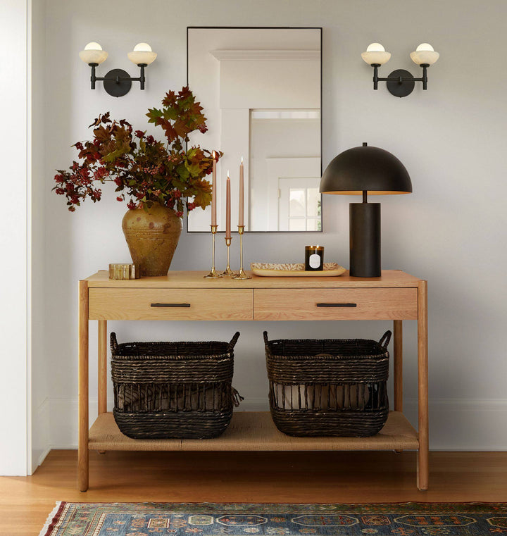 Milo Alabaster Double Wall Light