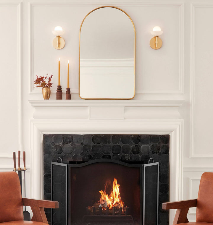 Milo Alabaster Double Wall Light