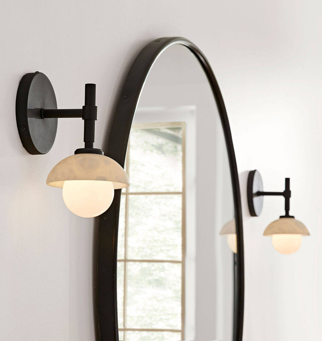 Milo Alabaster Double Wall Light