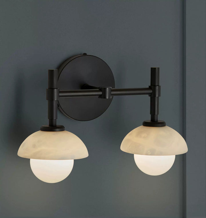 Milo Alabaster Double Wall Light