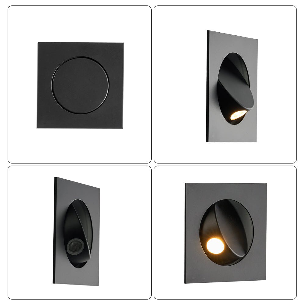 Minimalist Recessed Rotatable Sconce