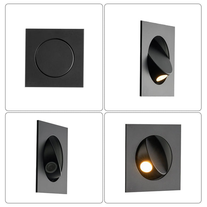Minimalist Recessed Rotatable Sconce