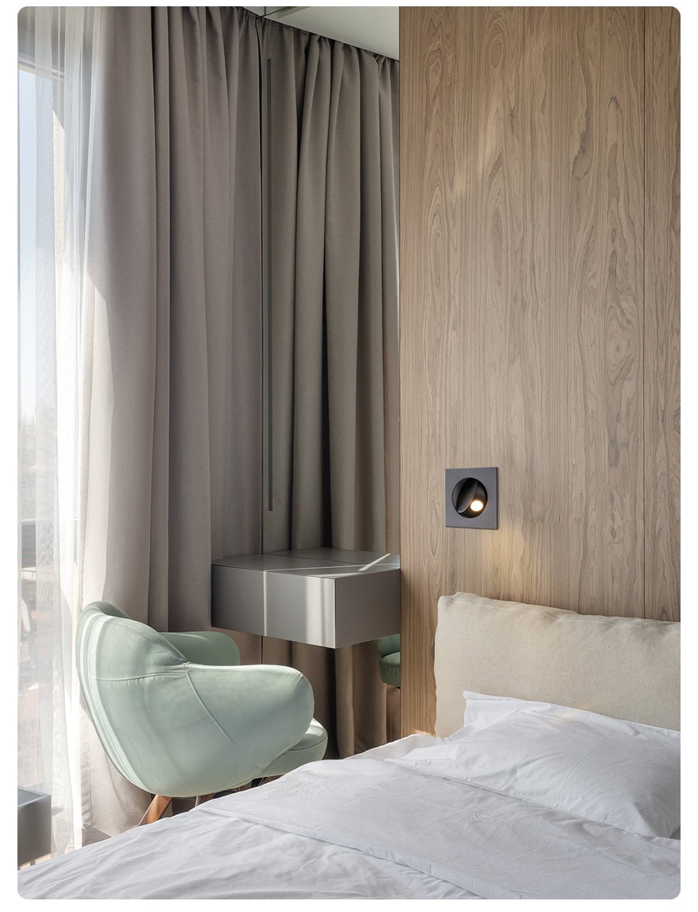 Minimalist Recessed Rotatable Sconce
