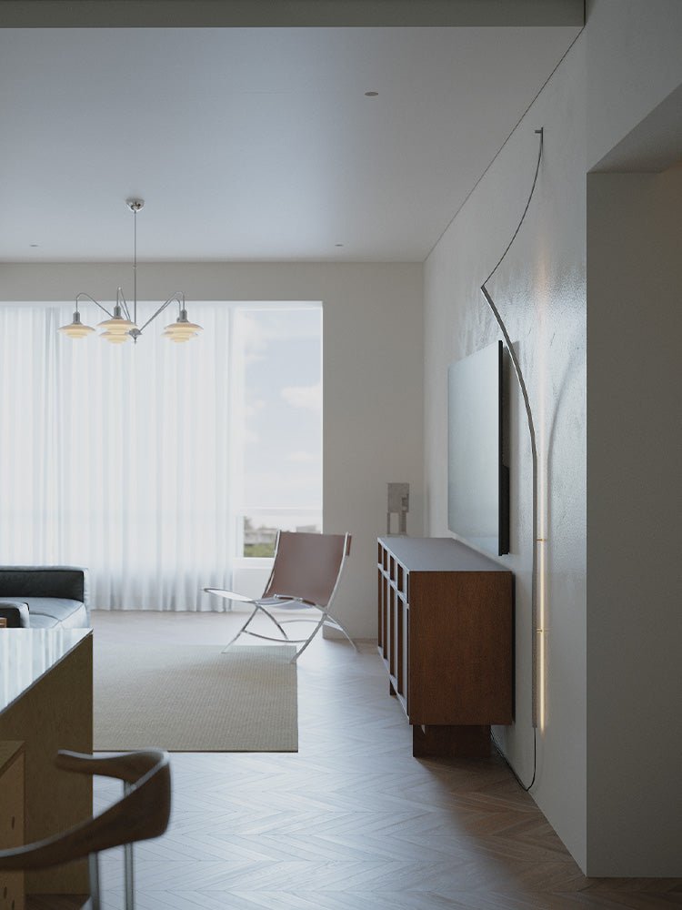 Minimalist Curving Ribbon LED Wall Sconce