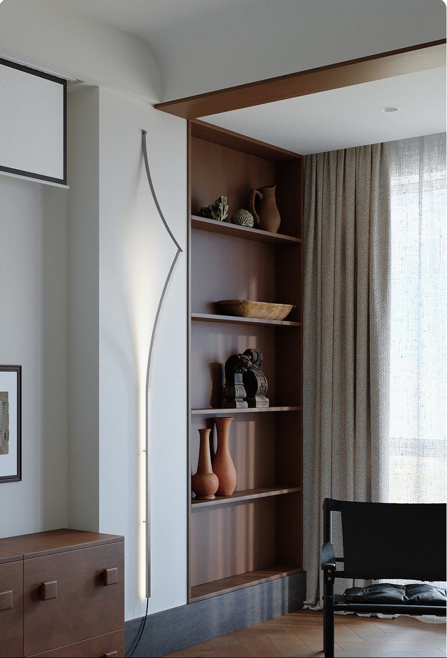 Minimalist Curving Ribbon LED Wall Sconce