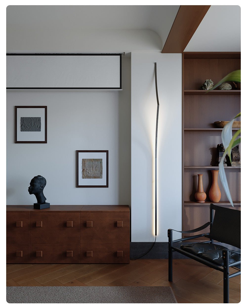 Minimalist Curving Ribbon LED Wall Sconce