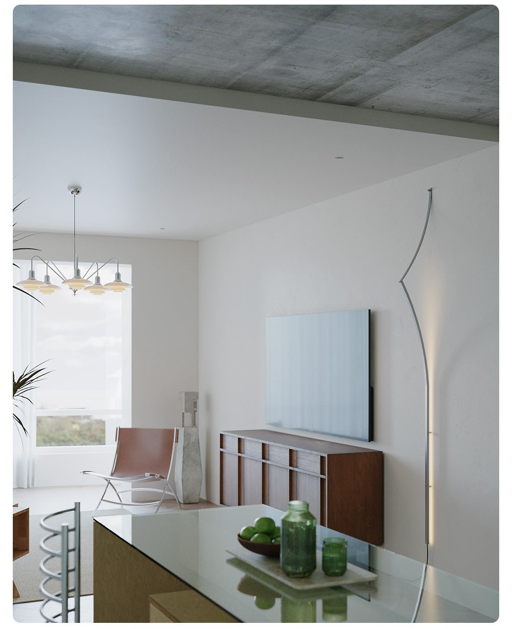 Minimalist Curving Ribbon LED Wall Sconce