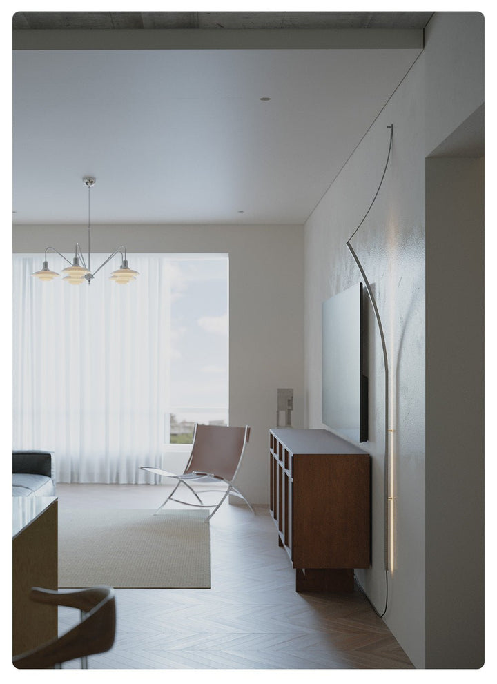 Minimalist Curving Ribbon LED Wall Sconce