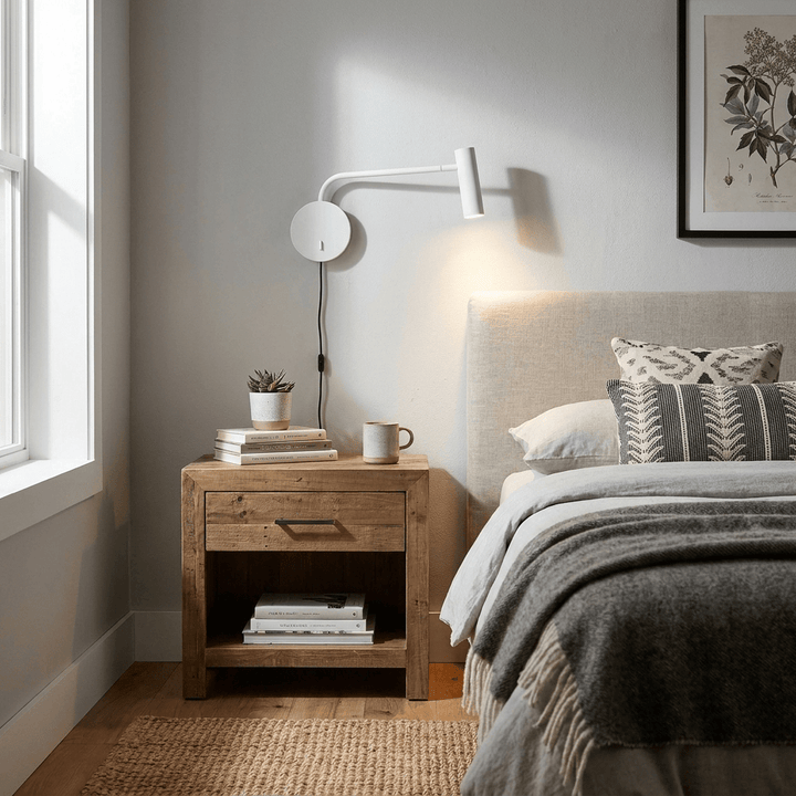 Minimalist Disc Plug-in Wall Sconce