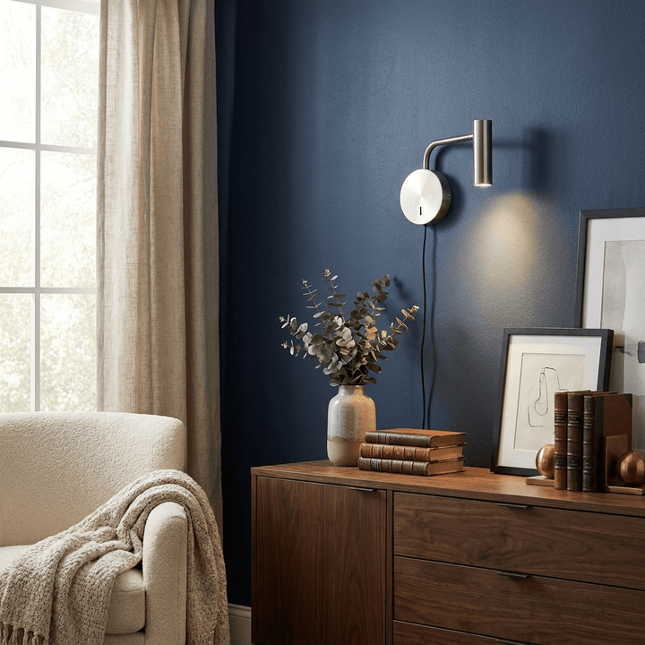 Minimalist Disc Plug-in Wall Sconce